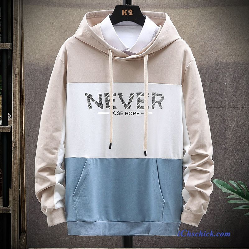 Bekleidung Kapuzenpulli Hoch Mantel Hoodies Schüler Herbst Blau Günstige