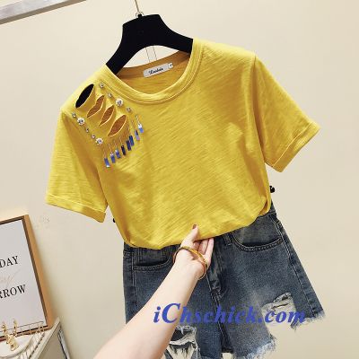 Bekleidung T-shirts Neu Trend Mantel Sommer Lose Grün Discount