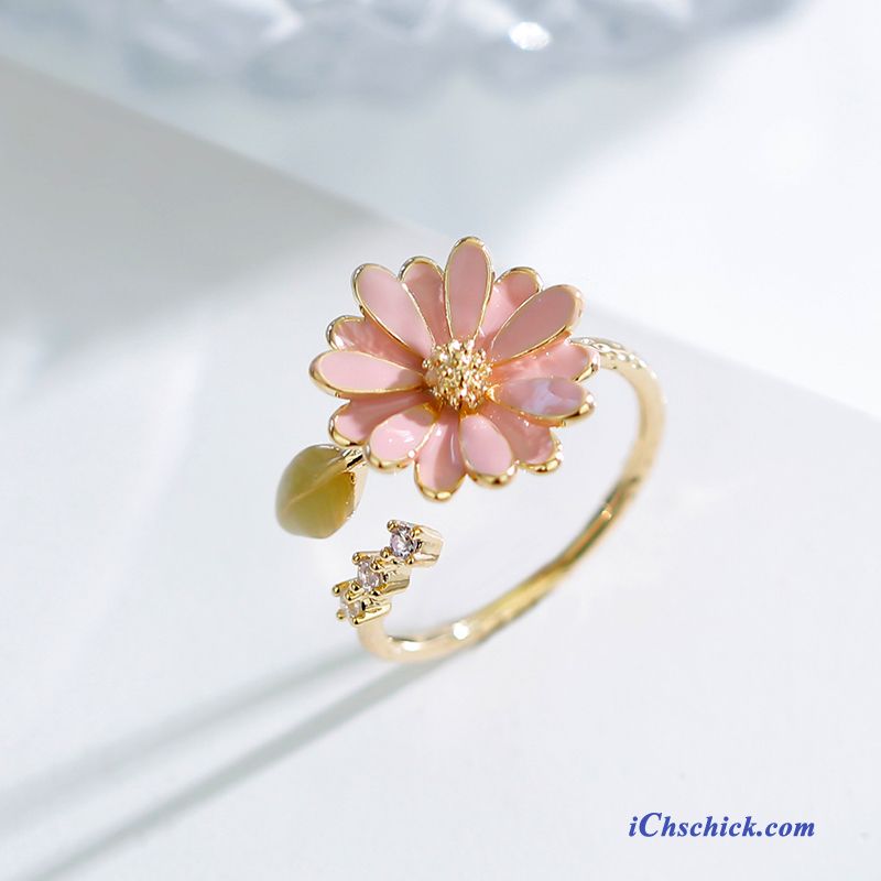 Damen Silberschmuck Mini Dekoration Rose Weiß Gold Kaufen