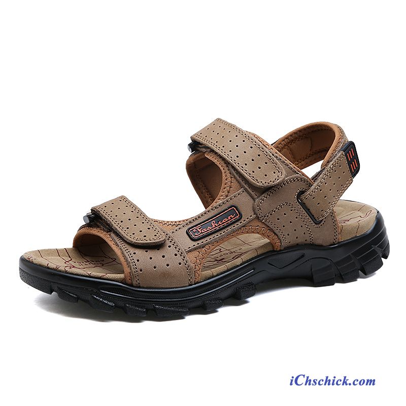 Ledersandalen Herren, Herren Sandalen Zehenschlaufe Günstig