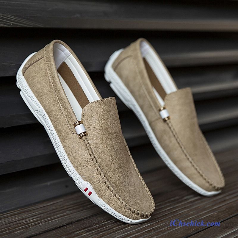 Schuhe Halbschuhe Casual Mokassins Sommer Trend Neue Weiß Braun Günstige