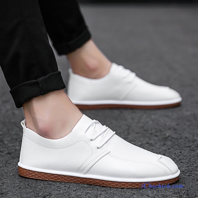 Schuhe Halbschuhe Trend Neue Atmungsaktiv Faul British Weiß Günstig