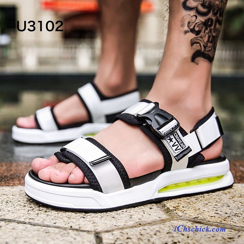 Schuhe Sandalen Draussen Luftkissen Rom Sommer Weiche Sohle Sandfarben Schwarz Kaufen